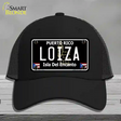 Loiza Puerto Rico Black Novelty License Plate Hat Mesh / Black