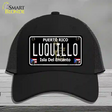 Luquillo Puerto Rico Black Novelty License Plate Hat Mesh / Black