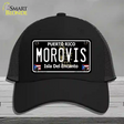 Morovis Puerto Rico Black Novelty License Plate Hat Mesh / Black