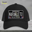 Naranjito Puerto Rico Black Novelty License Plate Hat Mesh / Black