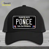 Ponce Puerto Rico Black Novelty License Plate Hat Mesh / Black