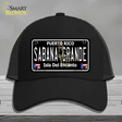 Sabana Grande Puerto Rico Black Novelty License Plate Hat Mesh / Black