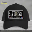 San Lorenzo Puerto Rico Black Novelty License Plate Hat Mesh / Black