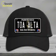 Toa Alta Puerto Rico Black Novelty License Plate Hat Mesh / Black