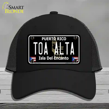 Toa Alta Puerto Rico Black Novelty License Plate Hat Mesh / Black