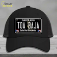 Toa Baja Puerto Rico Black Novelty License Plate Hat Mesh / Black