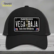 Vega Baja Puerto Rico Black Novelty License Plate Hat Mesh / Black