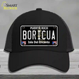 Boricua Puerto Rico Black Novelty License Plate Hat Mesh / Black