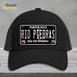 Rio Piedras Puerto Rico Black Novelty License Plate Hat Mesh / Black