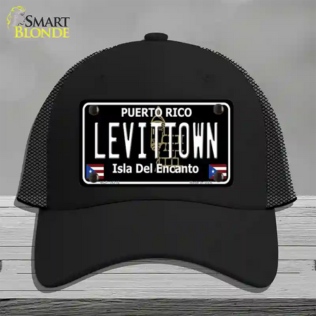 Levittown Puerto Rico Black Novelty License Plate Hat Mesh / Black