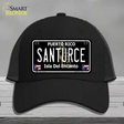 Santurce Puerto Rico Black Novelty License Plate Hat Mesh / Black