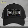 Puerta De Tierra Puerto Rico Black Novelty License Plate Hat Mesh / Black