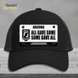 Arizona POW MIA Some Gave All Novelty License Plate Hat Mesh / Black