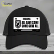 Indiana POW MIA Some Gave All Novelty License Plate Hat Mesh / Black