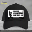 Oklahoma POW MIA Some Gave All Novelty License Plate Hat Mesh / Black