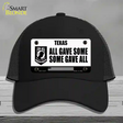 Texas POW MIA Some Gave All Novelty License Plate Hat Mesh / Black