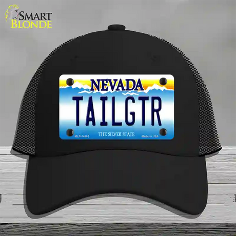 Tailgtr Nevada Novelty License Plate Hat Mesh / Black