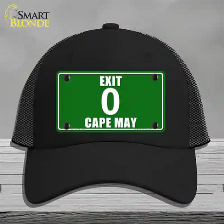 Exit 0 Cape May Novelty License Plate Hat Mesh / Black