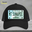 Mount Sunapee New Hampshire Novelty License Plate Hat Mesh / Black