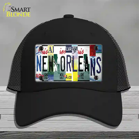 New Orleans License Plate Art Novelty License Plate Hat Mesh / Black