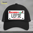 Lefse Wisconsin Novelty License Plate Hat Mesh / Black