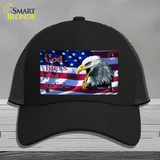 God Bless The USA Eagle Novelty License Plate Hat Mesh / Black