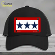 Blue Star Three Novelty License Plate Hat Mesh / Black