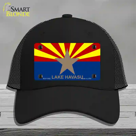 Lake Havasu Arizona State Flag Novelty License Plate Hat Mesh / Black