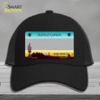 Arizona Gray State Blank Novelty License Plate Hat Black Mesh