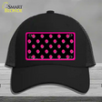 Pink Black Polka Dot Novelty License Plate Hat Mesh / Black