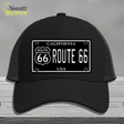 Route 66 California Black Novelty License Plate Hat Mesh / Black