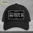 Route 66 Texas Black Novelty License Plate Hat Mesh / Black