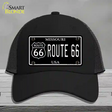 Route 66 Missouri Black Novelty License Plate Hat Mesh / Black