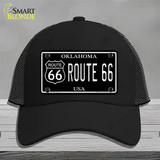 Route 66 Oklahoma Black Novelty License Plate Hat Mesh / Black