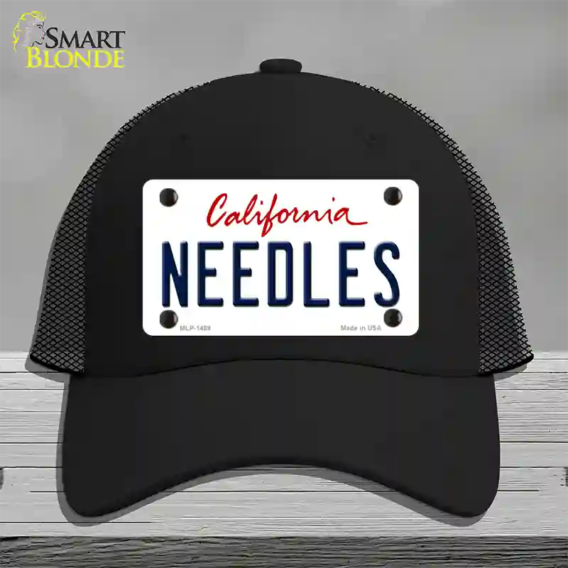 Needles California Novelty License Plate Hat Mesh / Black