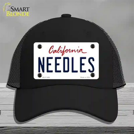 Needles California Novelty License Plate Hat Mesh / Black