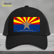 Bullhead City Arizona Flag Novelty License Plate Hat Mesh / Black