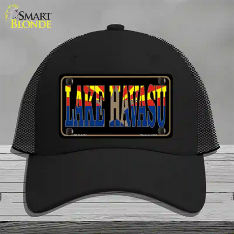 Lake Havasu Arizona Flag Novelty License Plate Hat Mesh / Black