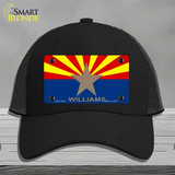 Williams Arizona Flag Novelty License Plate Hat Mesh / Black