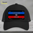 Police Vs. Fire Novelty License Plate Hat Mesh / Black