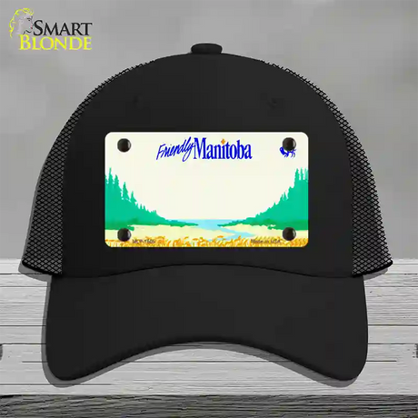 Manitoba Novelty License Plate Hat Mesh / Black