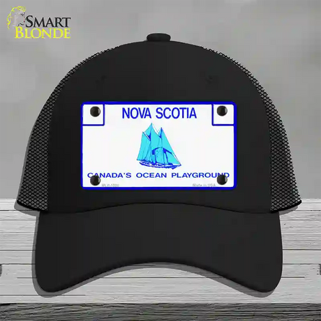 Nova Scotia Novelty License Plate Hat Mesh / Black