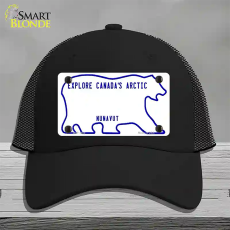 Nunavut Novelty License Plate Hat Mesh / Black