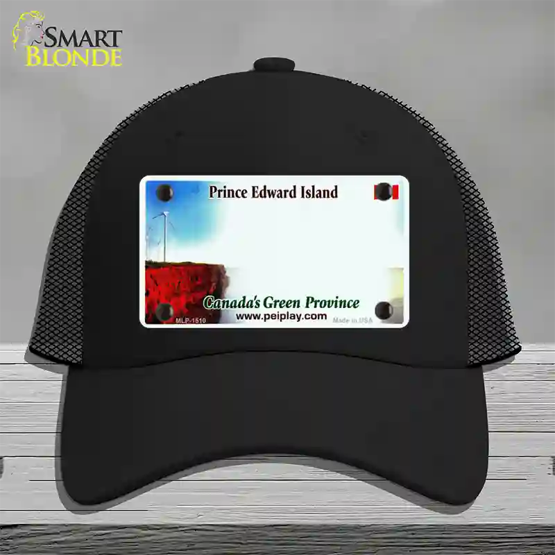 Prince Edward Island Novelty License Plate Hat Mesh / Black