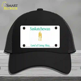 Saskatchewan Novelty License Plate Hat Mesh / Black