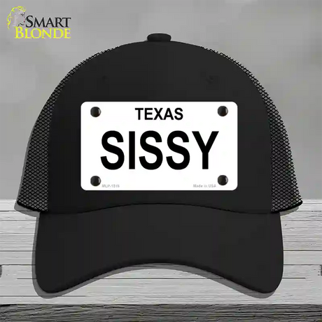 SISSY Novelty License Plate Hat Mesh / Black