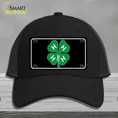 4-H Novelty License Plate Hat Mesh / Black