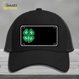 4-H Offset Novelty License Plate Hat Mesh / Black