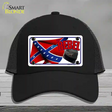 Rebel Cap And Flag Novelty License Plate Hat Mesh / Black