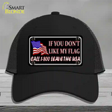 1 800 Leave The USA Novelty License Plate Hat Mesh / Black